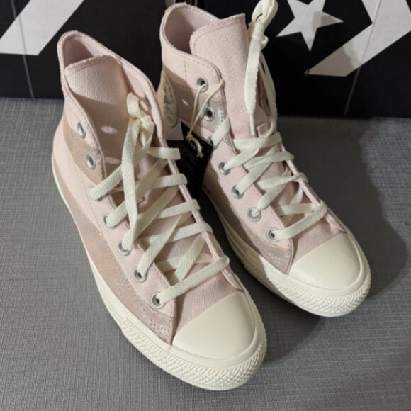 CONVERSE Chuck Taylor All Star Suede & Metallic Canvas High Top Sneaker MSRP$125 - Picture 6 of 16